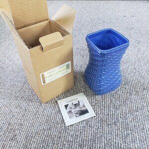 NEW! Longaberger Woven Reflections Vase 8 1/8” Cornflower Blue